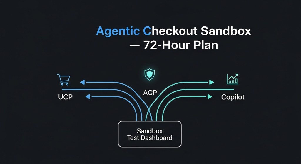 Ship an Agentic Checkout Sandbox in 72 Hours: UCP, ACP and Copilot Checkout Test Plan for Founders (Jan 30, 2026)
